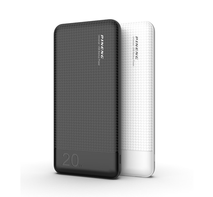 Зовнішній акумулятор Power Bank Pineng PN-852 PD 10000mAh QC 3.0 + 20W PD Fast Charging Power Bank, Black