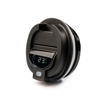 Пластикова кришка LED Cap ТМ FX Concept з LED екраном і датчиком температури, Чорна