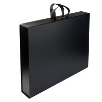 Подарункова коробка Gift Box Unlimited S3 Black 48 х 38 х 7,5 см на магнітах з ручками, Чорна