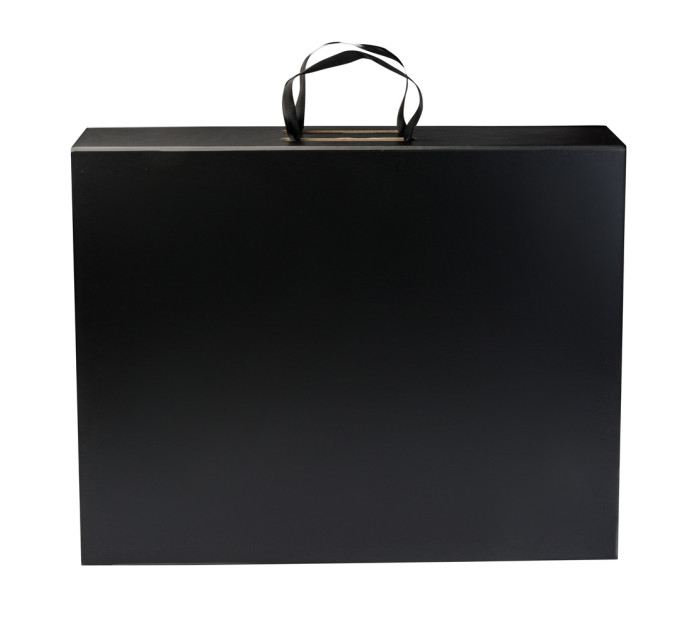 Подарункова коробка Gift Box Unlimited S3 Black 48 х 38 х 7,5 см на магнітах з ручками, Чорна