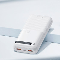 Портативний зовнішній акумулятор REMAX RPP-72 Piloteer Series 20000mAh PD+QC Fast Charging Power Bank(PD 20W+QC 22.5W) зі швидкою зарядкою White