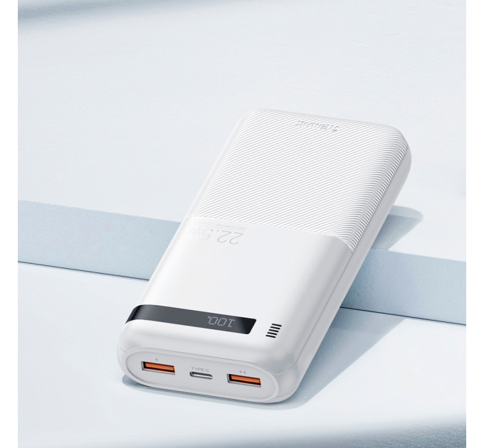 Портативный внешний аккумулятор REMAX RPP-72 Piloteer Series 20000mAh PD+QC Fast Charging Power Bank(PD 20W+QC 22.5W) с быстрой зарядкой White