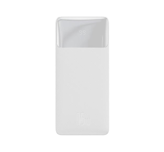 Зовнішній акумулятор Power Bank Baseus Bipow 20000 mAh 15 W White