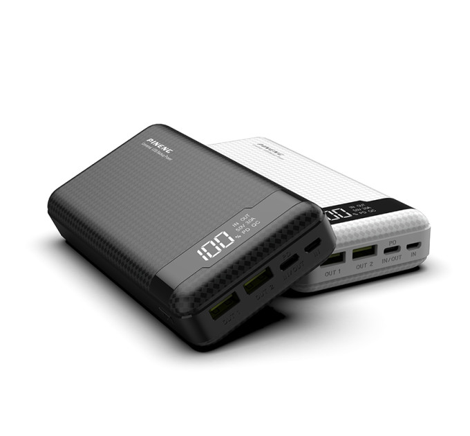 Зовнішній акумулятор Power Bank Pineng PN-861 PD Type-C PD + QC 20W Fast Charge 20000 mAh Quick Charge 3.0 Black