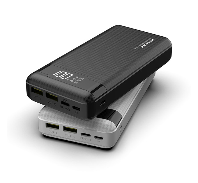 Зовнішній акумулятор Power Bank Pineng PN-861 PD Type-C PD + QC 20W Fast Charge 20000 mAh Quick Charge 3.0 Black