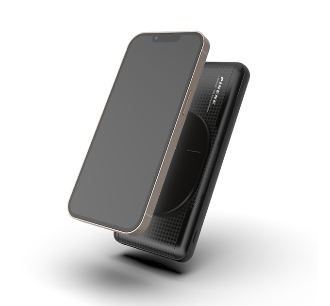 Зовнішній акумулятор Power Bank Pineng PN-853 PD 20W PD 3.0/QC3.0 Quick Charge, 15W Fast Wireless Charging 10000mAh White