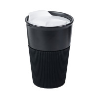 Керамічна чашка Viola Matte Black 350 мл Біла