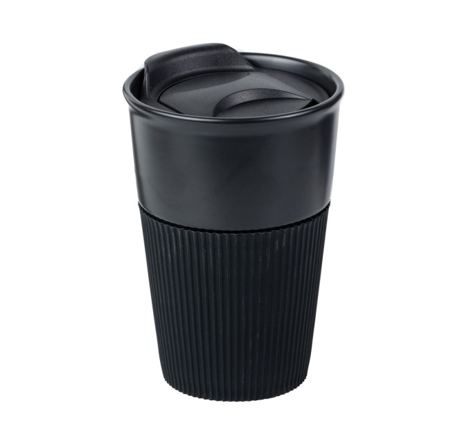 Керамічна чашка Viola Matte Black 350 мл Чорна