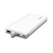 Зовнішній акумулятор Power Bank Pineng PN-851 із вбудованим кабелем, 10000 mAh White