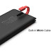 Зовнішній акумулятор Power Bank Pineng PN-851 із вбудованим кабелем, 10000 mAh Black