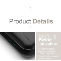 Зовнішній акумулятор Power Bank Pineng PN-853 PD 20W PD 3.0/QC3.0 Quick Charge, 15W Fast Wireless Charging 10000mAh White