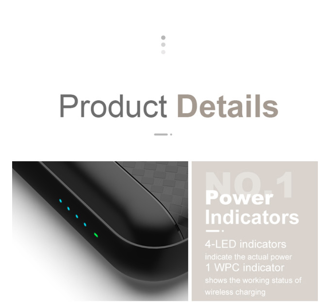 Зовнішній акумулятор Power Bank Pineng PN-853 PD 20W PD 3.0/QC3.0 Quick Charge, 15W Fast Wireless Charging 10000mAh Black