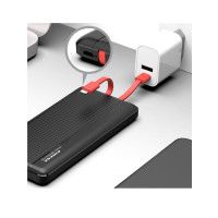 Зовнішній акумулятор Power Bank Pineng PN-856 PD Type-C PD + QC 20W Fast Charge 10000 mAh Quick Charge 3.0 Black