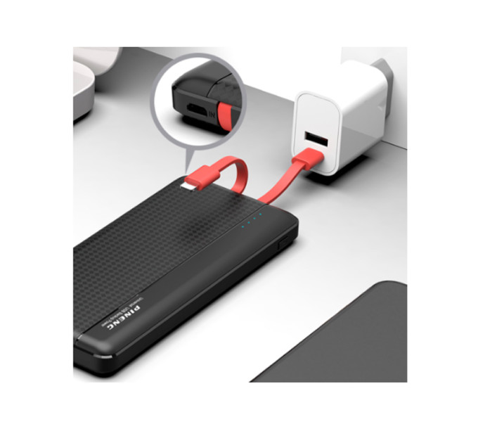 Зовнішній акумулятор Power Bank Pineng PN-856 PD Type-C PD + QC 20W Fast Charge 10000 mAh Quick Charge 3.0 White