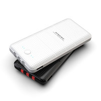 Зовнішній акумулятор Power Bank Pineng PN-857 із вбудованим Micro USB/Lightning/Type-C/USB кабелем, 10000 mAh White(Gray cable)