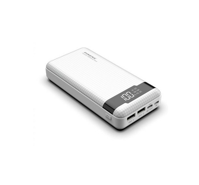 Зовнішній акумулятор Power Bank Pineng PN-861 PD Type-C PD + QC 20W Fast Charge 20000 mAh Quick Charge 3.0 White