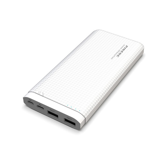 Зовнішній акумулятор Power Bank Pineng PN-931 10000 mAh White