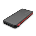 Зовнішній акумулятор Power Bank Pineng PN-972 із вбудованим Micro USB/Lightning/Type-C/USB кабелем, 10000 mAh Black(Red cable)