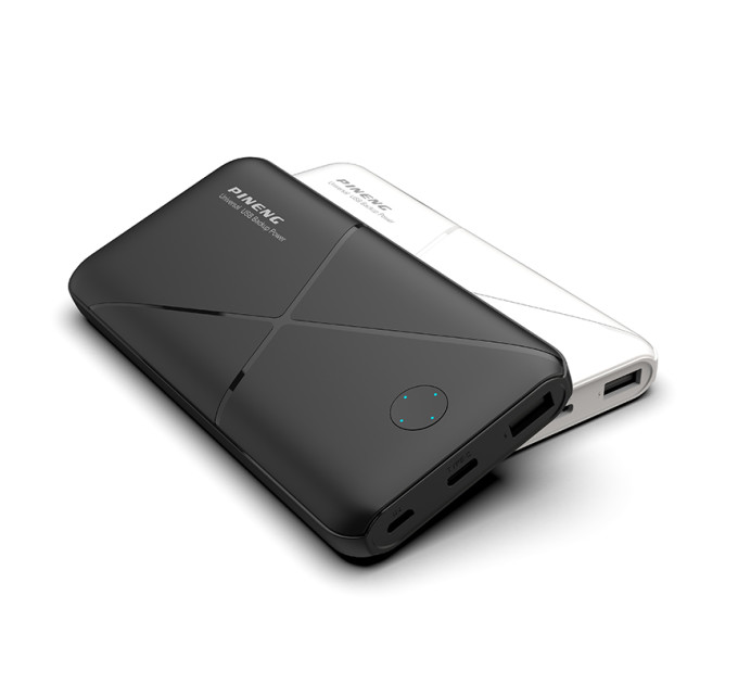 Зовнішній акумулятор Power Bank Pineng PN-973 10000 mAh White