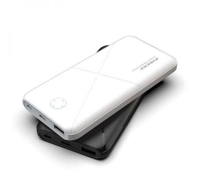 Зовнішній акумулятор Power Bank Pineng PN-973 10000 mAh White