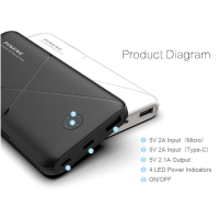 Зовнішній акумулятор Power Bank Pineng PN-973 10000 mAh Black