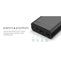 Зовнішній акумулятор Power Bank Pineng PN-932 20000 mAh Black