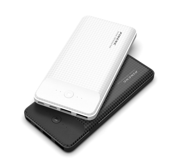 Зовнішній акумулятор Power Bank Pineng PN-936 10000 mAh 3 Input & 2 Output White